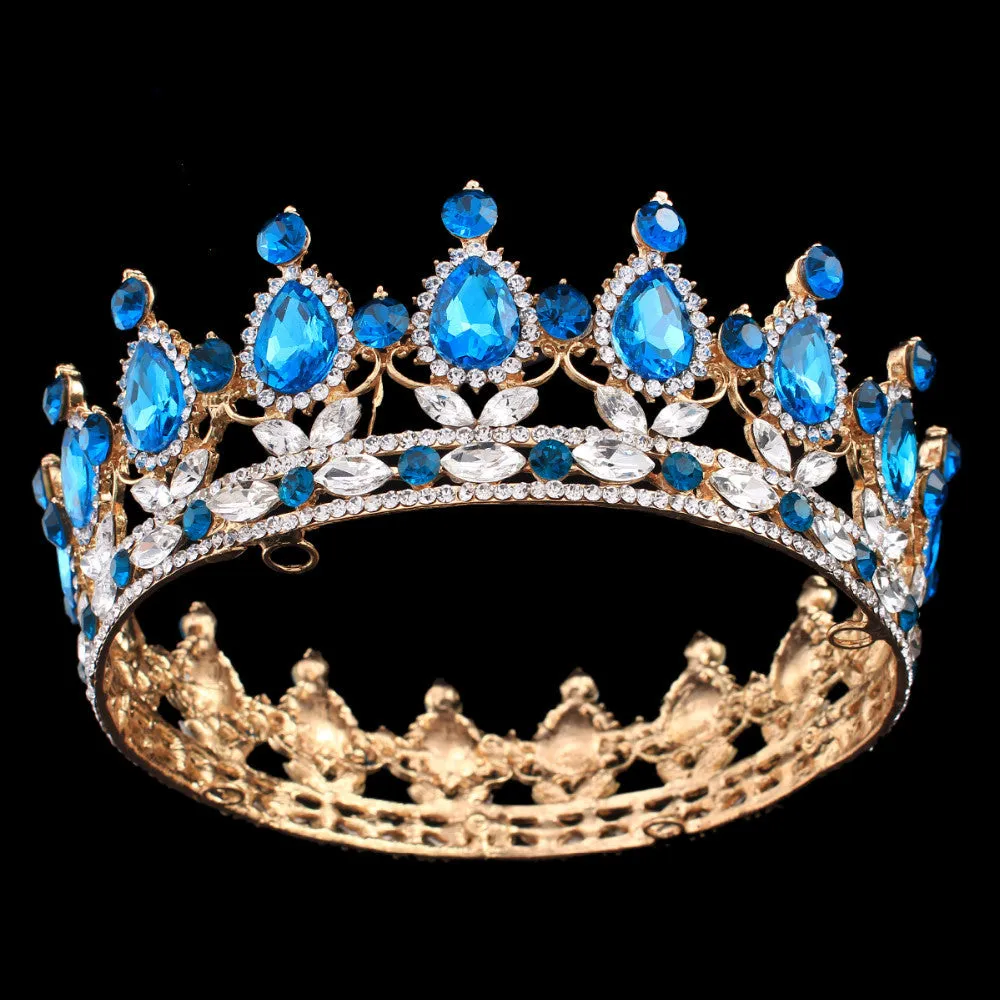 Bling Bridal purple Peacock Crystal Tiara Wedding Crown