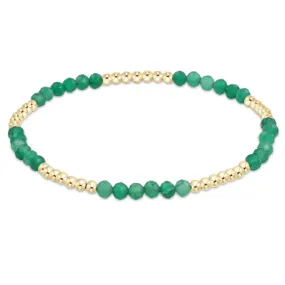 Blissful pattern 2.5mm bead bracelet - green onyx