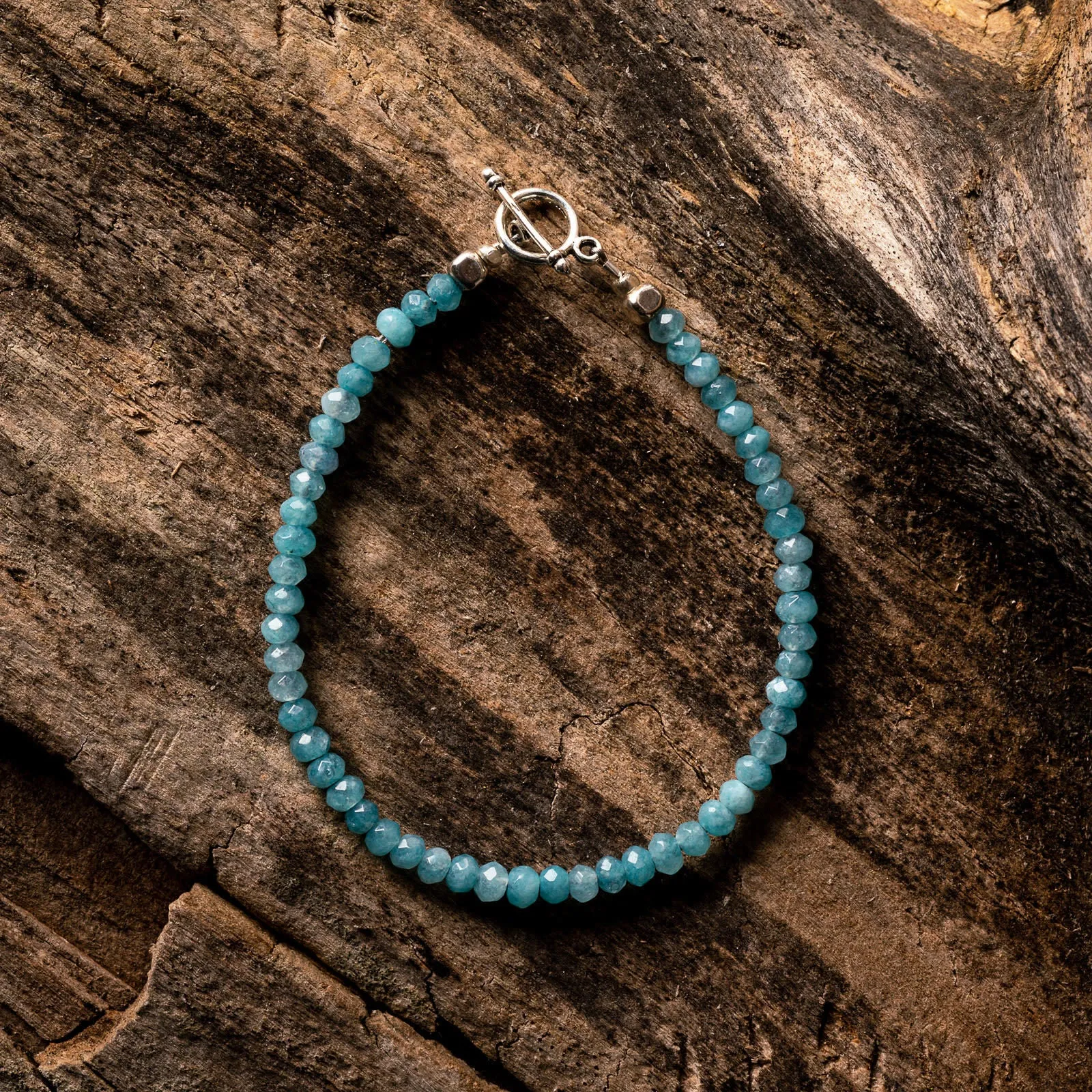Blue Jade Natural Gemstone Bracelet