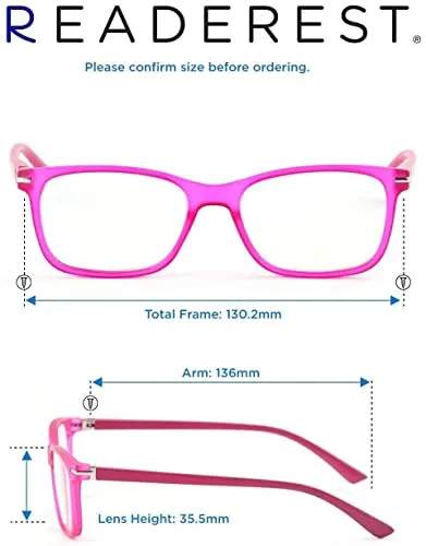 Blue-Light-Blocking-Reading-Glasses-Pink-3-25-Magnification-Computer-Glasses