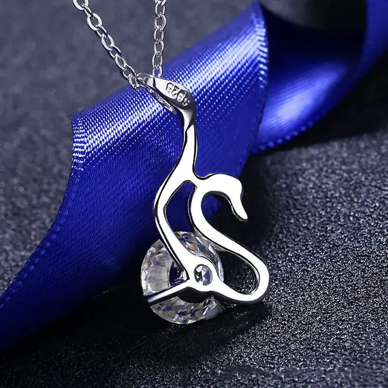 Breathtaking Moissanite Swan Diamond Necklace