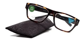 Brooklyn, (Premium) Reading Glasses, High End Reader  1.25... 3 Magnifying Eyeglasses (Tortoise Black, Brown) Square Frame. NY Fifth Avenue