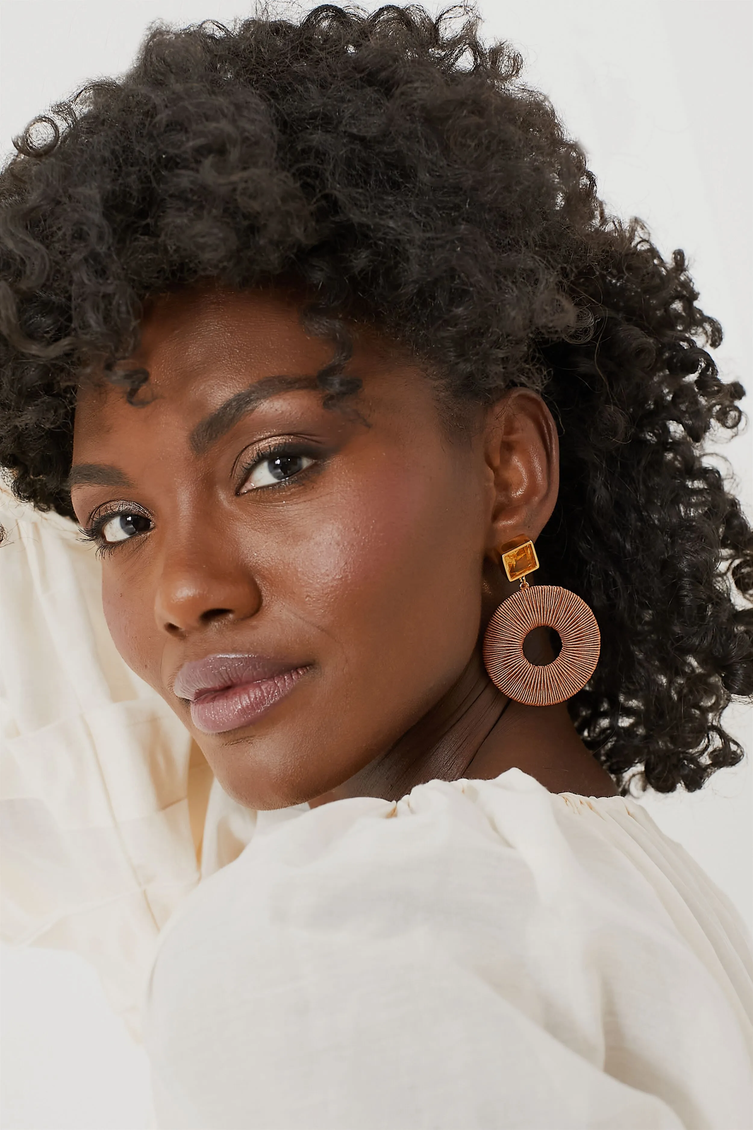 Brown Palmier Earrings