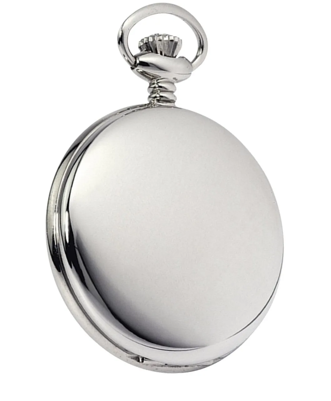 Budget Chrome Half Hunter Pocket Watch by Burleigh CHR1233