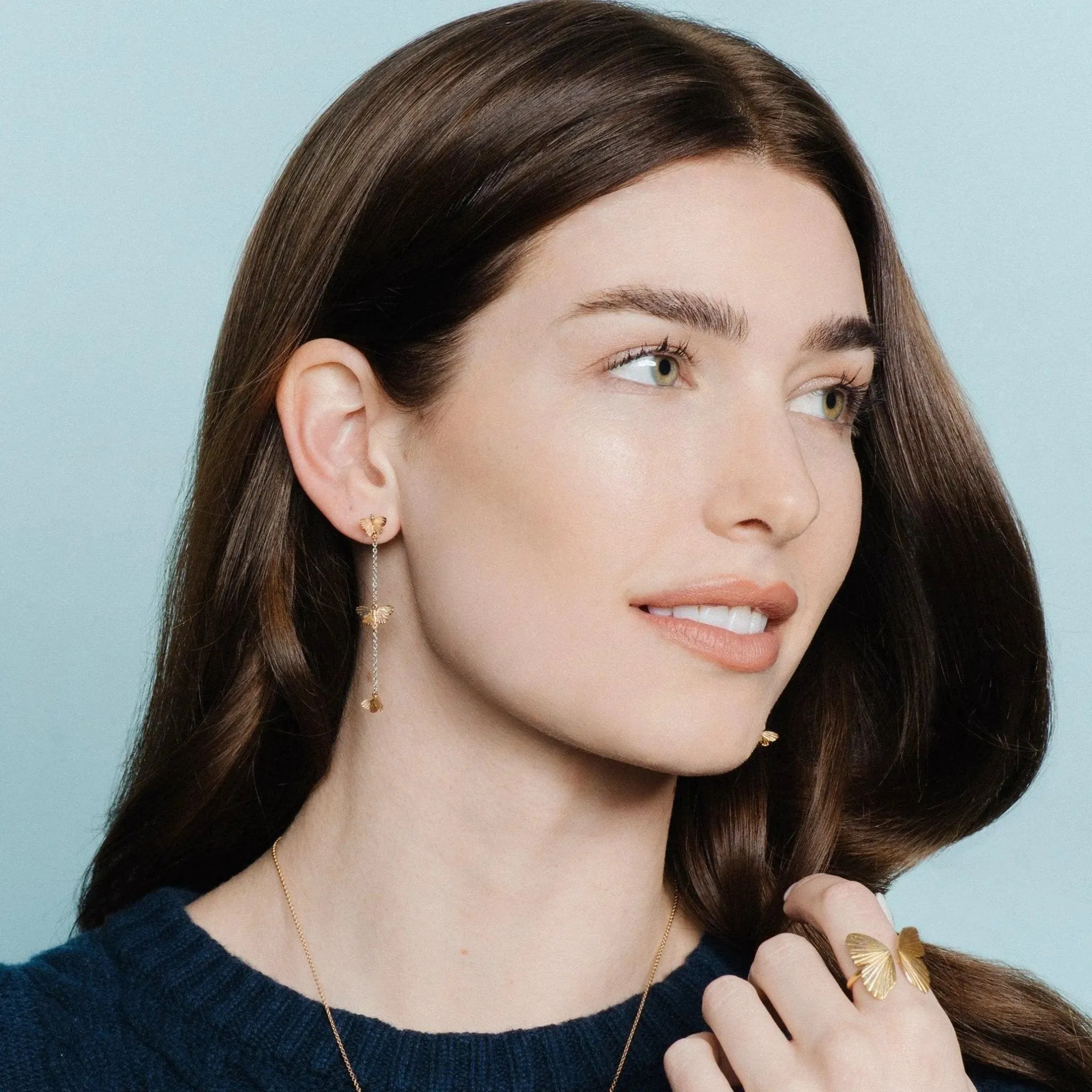 Butterfly Migration Chain Earrings