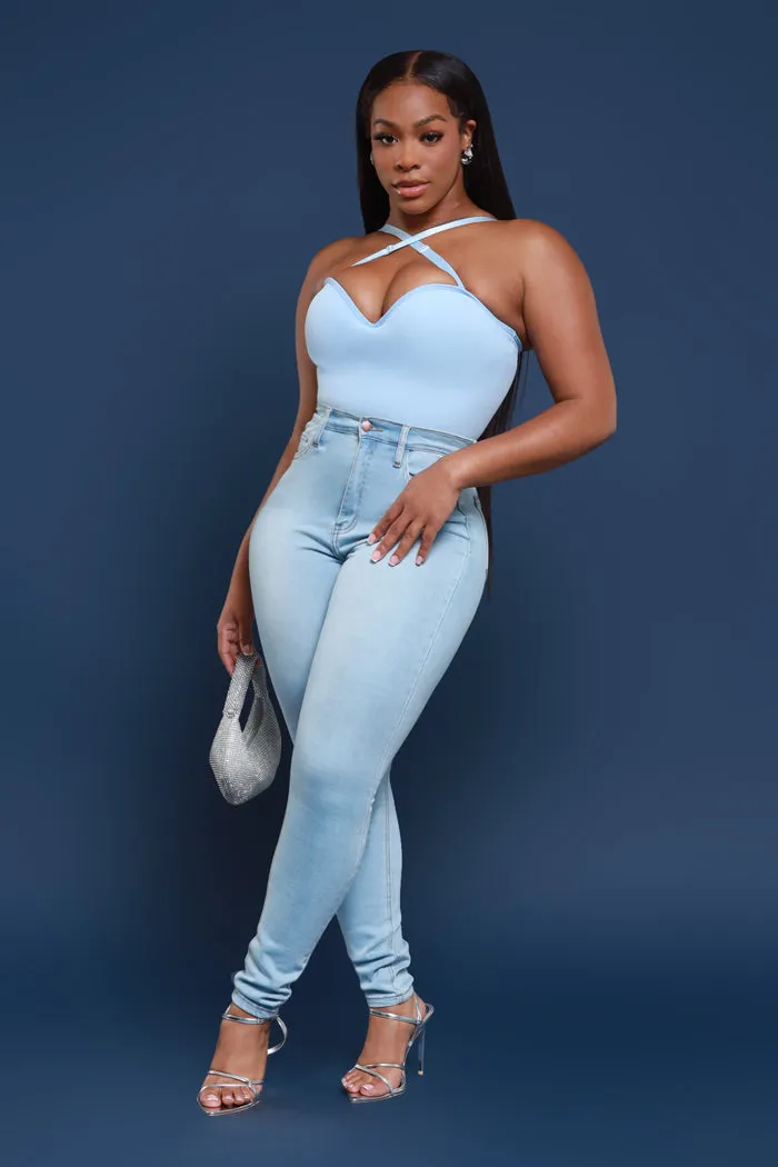 Call Me Up High Rise Skinny Jeans - Light Wash