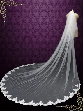 Cathedral Length Wedding Veil with Blusher VG2018