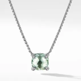 Chatelaine Pendant Necklace with Prasiolite and Diamonds