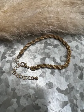 Classic Gold Rope Bracelet
