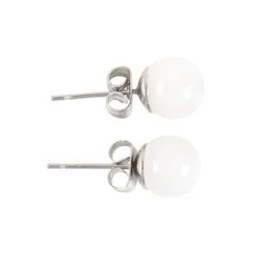 Clear Quartz Stud Earrings