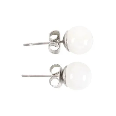 Clear Quartz Stud Earrings