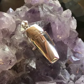 Coffin Locket Pendant - Sterling Silver - Poison