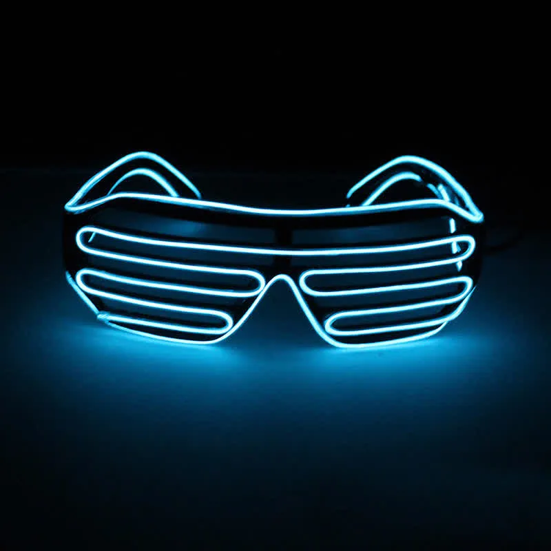 Colorful Shutter Form Flashing Light LED Glasses