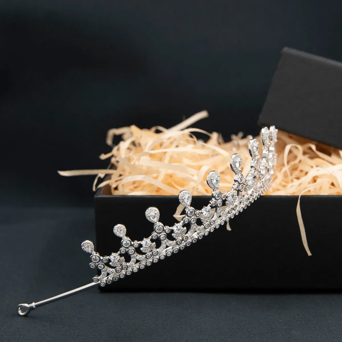 Cubic Zirconia Princess Wedding Tiara for,Crystal Tiaras Diademe for Women CH10379