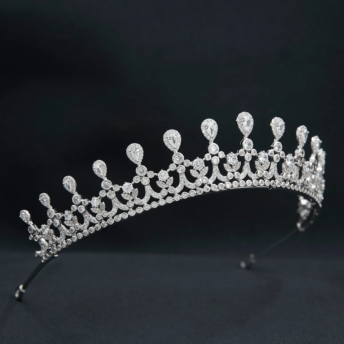 Cubic Zirconia Princess Wedding Tiara for,Crystal Tiaras Diademe for Women CH10379