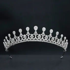 Cubic Zirconia Princess Wedding Tiara for,Crystal Tiaras Diademe for Women CH10379