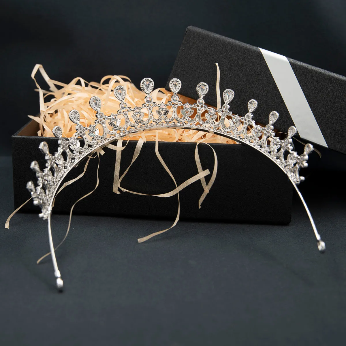 Cubic Zirconia Princess Wedding Tiara for,Crystal Tiaras Diademe for Women CH10379