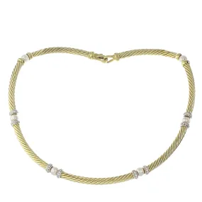 David Yurman Cultured Pearl and Diamond Collar
