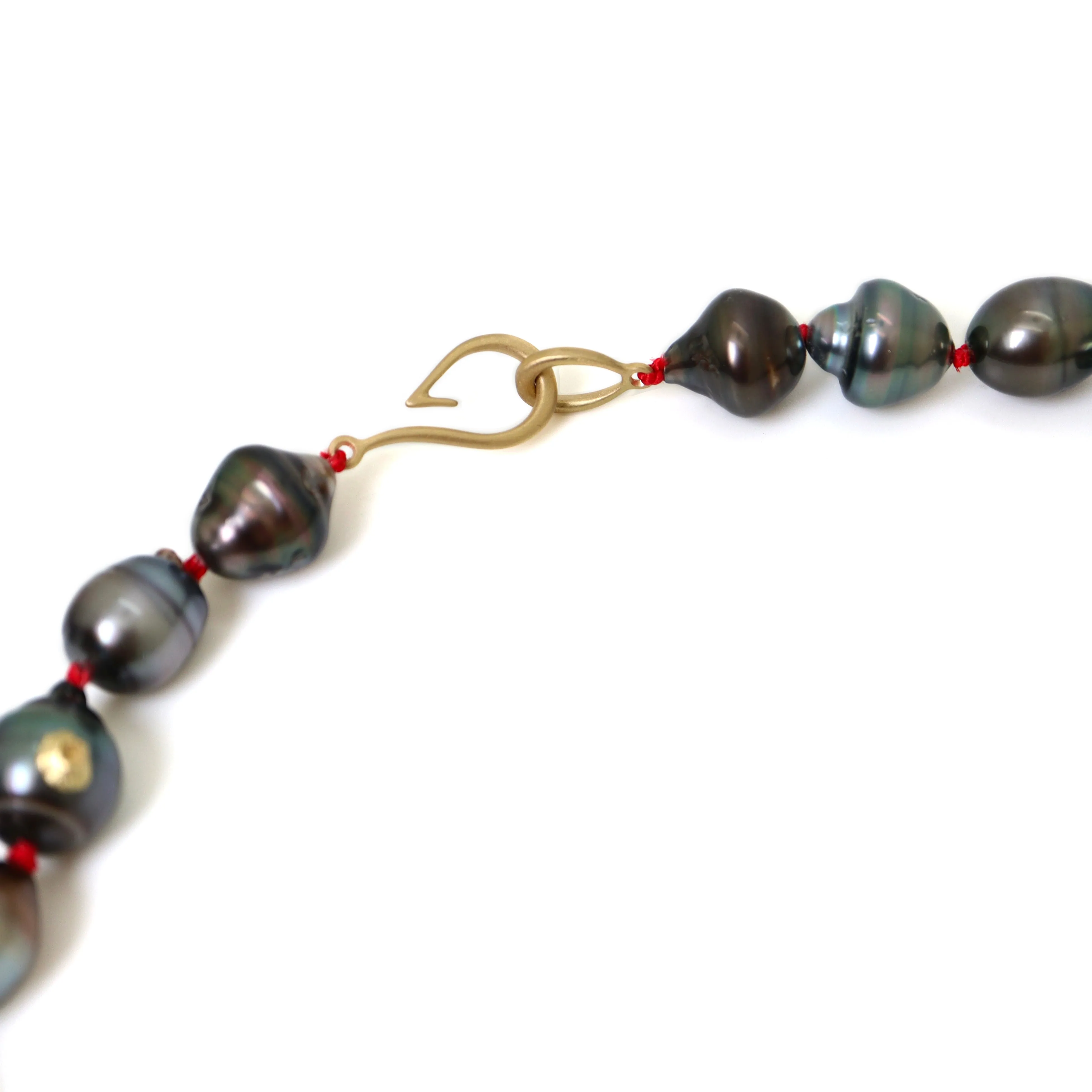 Dawn Grey Tahitian Pearl Ruthie B. Necklace with Barnacles