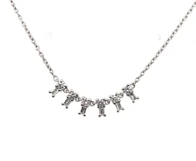 Diamond Baguette Dangle Necklace