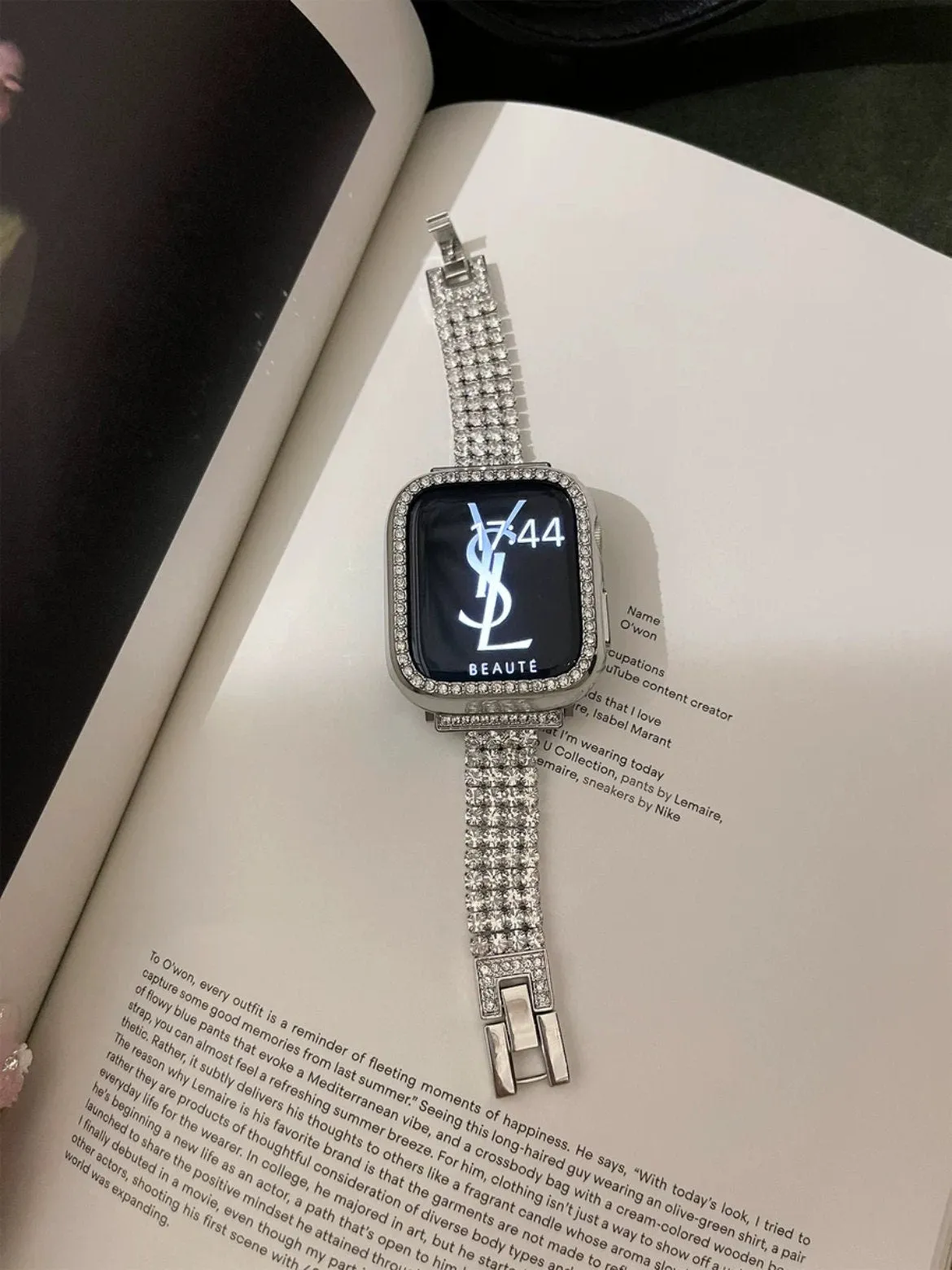 Diamond Encrusted Bracelet iWatch Band Series 1 2 3 4 5 6 7 8 9 Ultra Generation 38mm 40mm 41mm 42mm 44mm 45mm 49mm Chain Apple Watch Strap