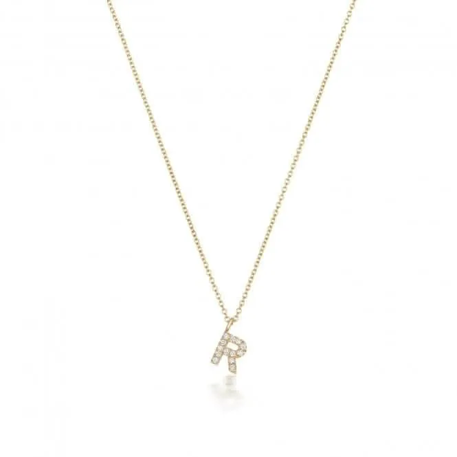 Diamond Jewellery Luxury 18ct Gold Diamond Initial Necklace NDQ154/R