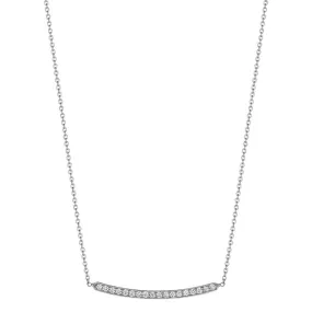 Diamond Pave Forever Bar Necklace