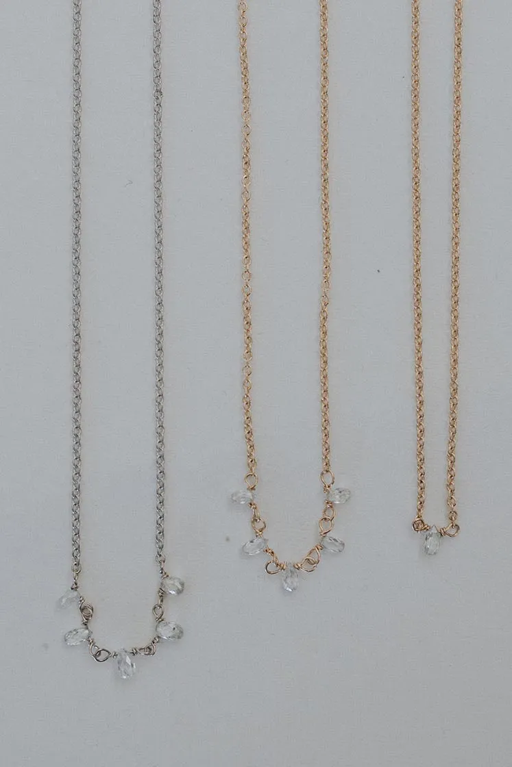Diamond Quintet Necklace - 14k