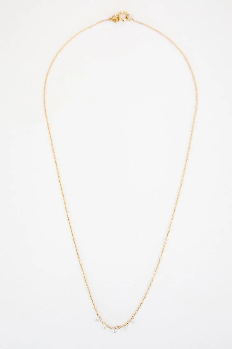 Diamond Quintet Necklace - 14k
