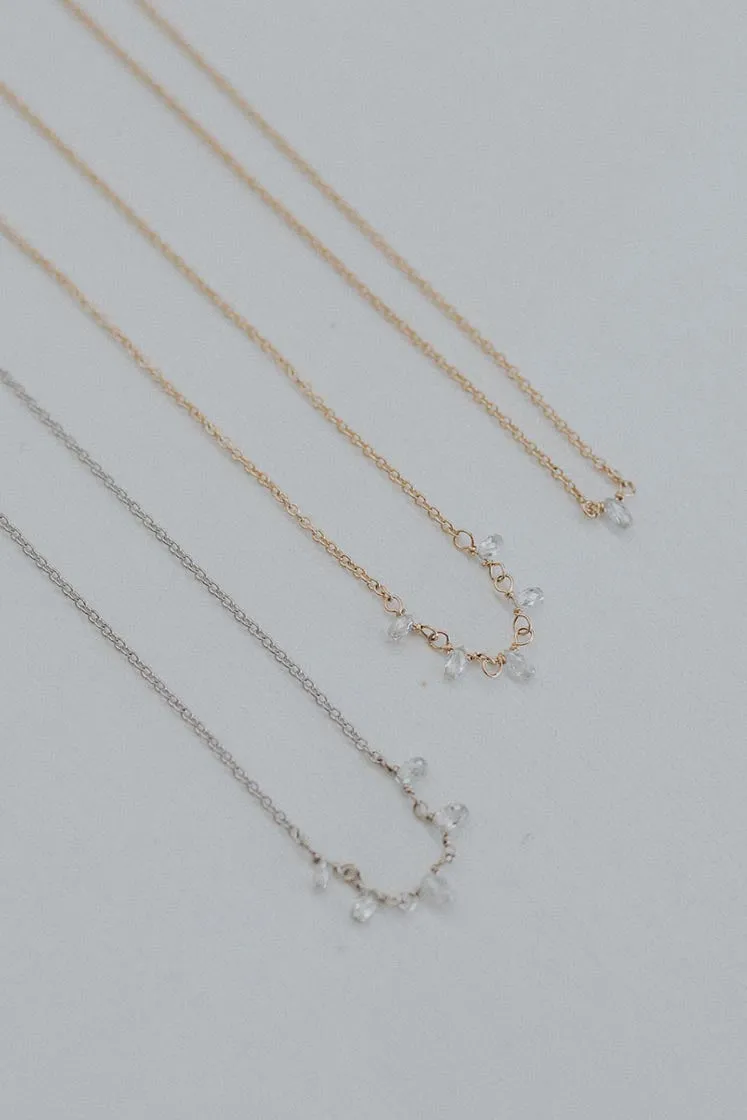 Diamond Quintet Necklace - 14k