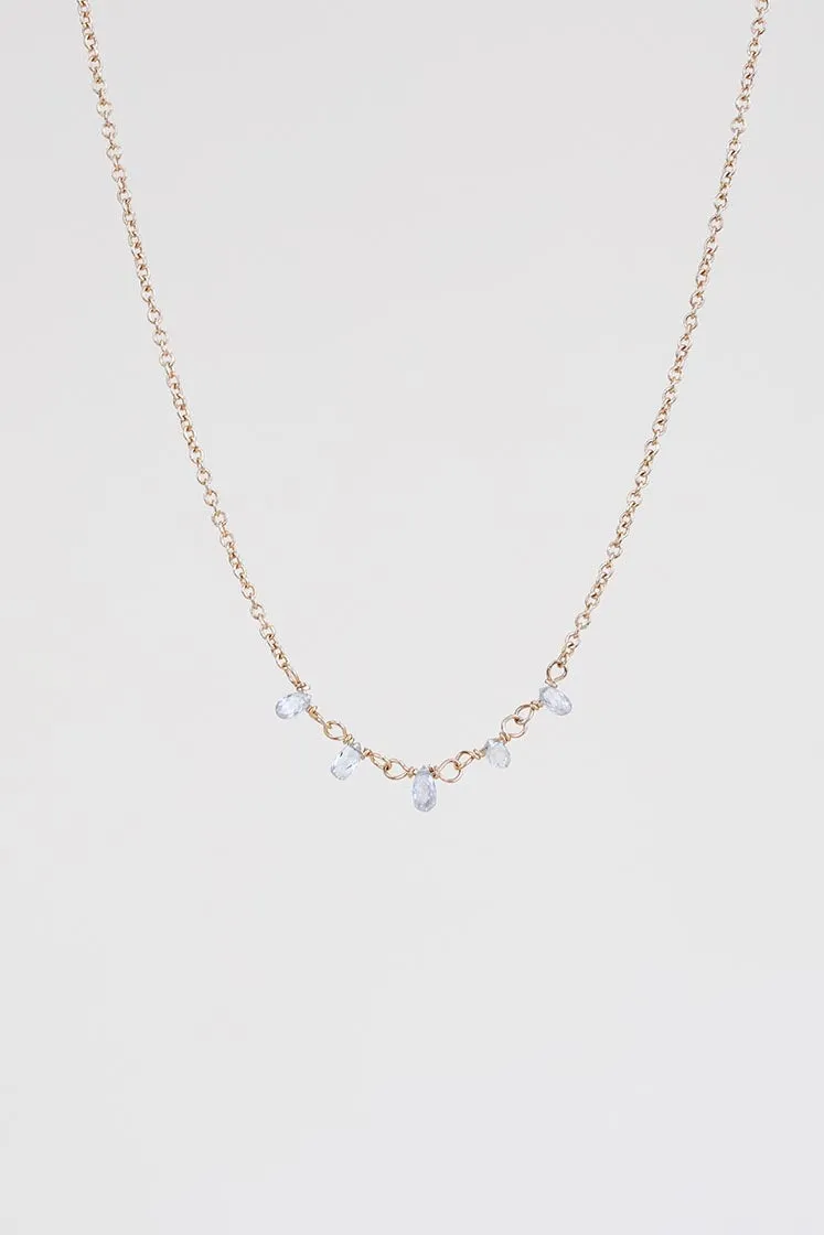 Diamond Quintet Necklace - 14k