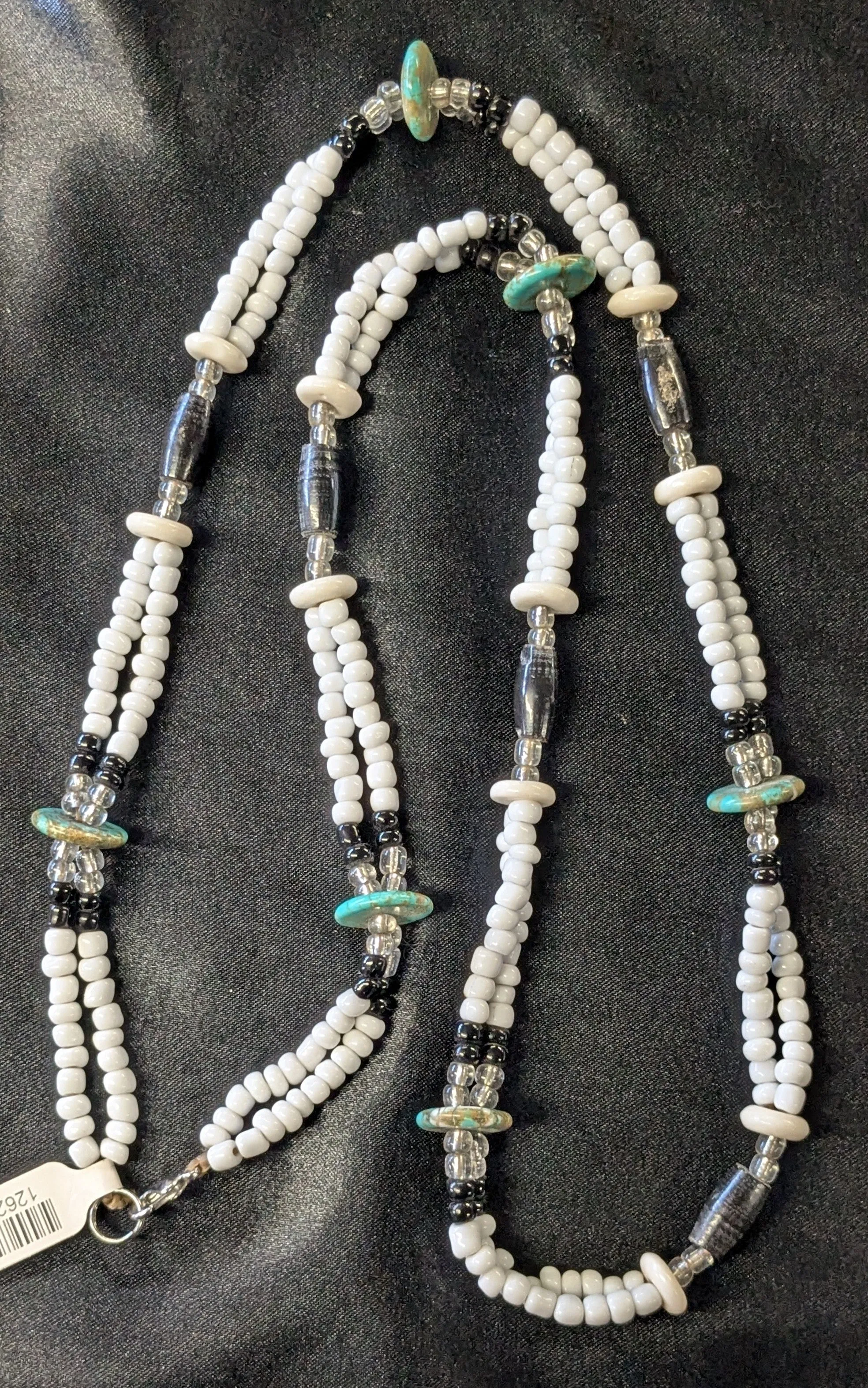 Double Strand Pony Bead Necklace