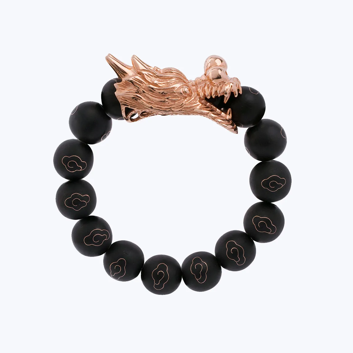 Dragon Bracelet with Gold Inlaid Beads