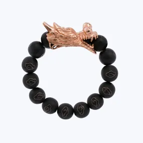 Dragon Bracelet with Gold Inlaid Beads