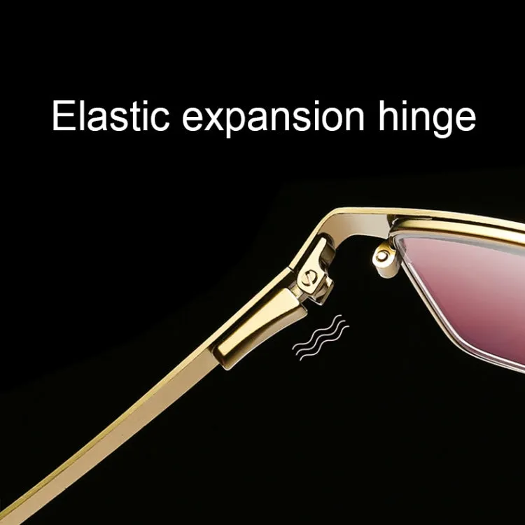 Dual-purpose Photochromic Presbyopic Glasses,  1.00D(Gold)