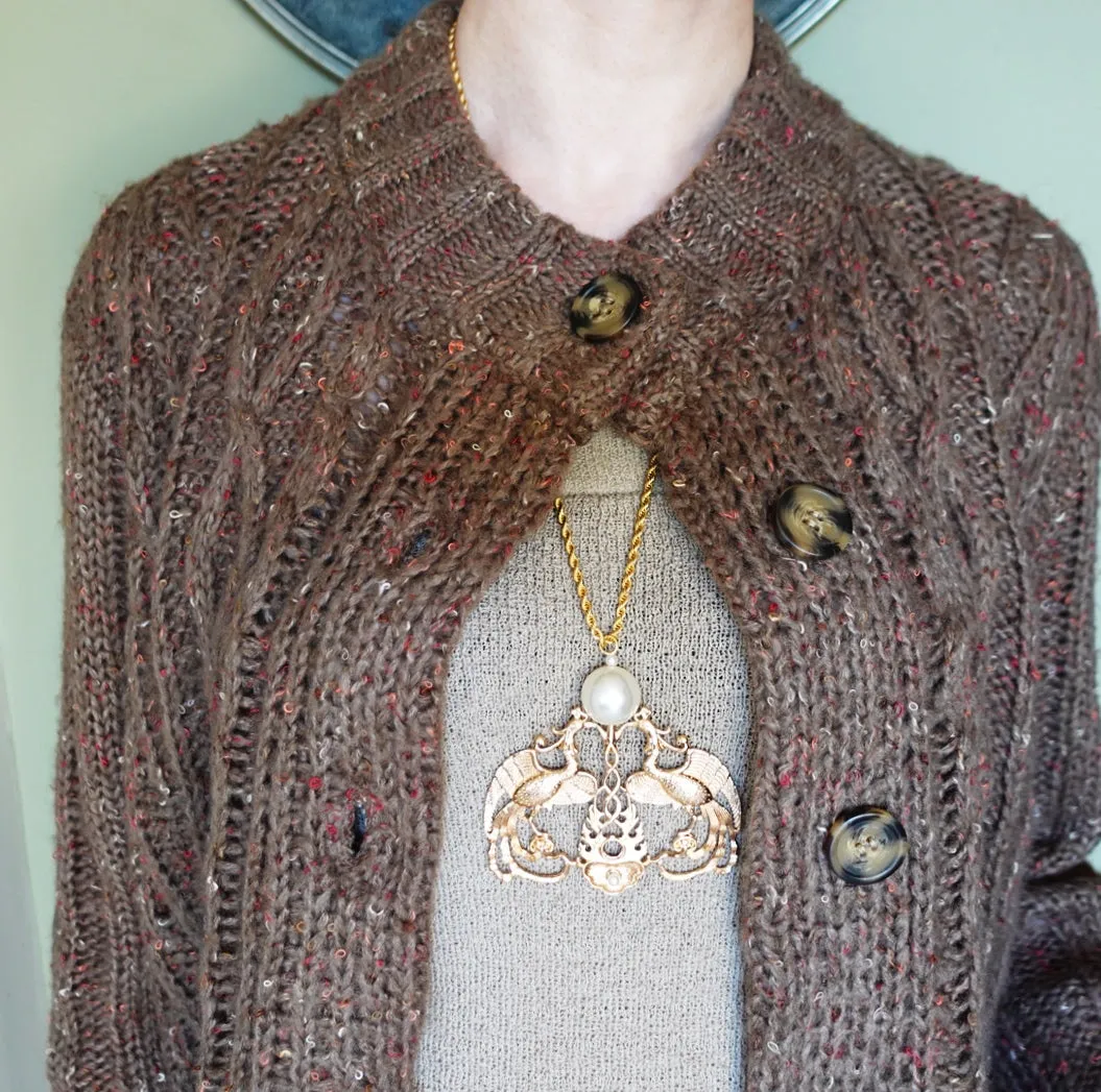 Duo Phoenix Pearl Necklace Gold