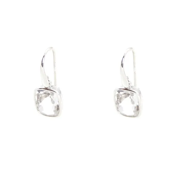 Earrings - Dangle Crystal Quartz & Sterling Silver