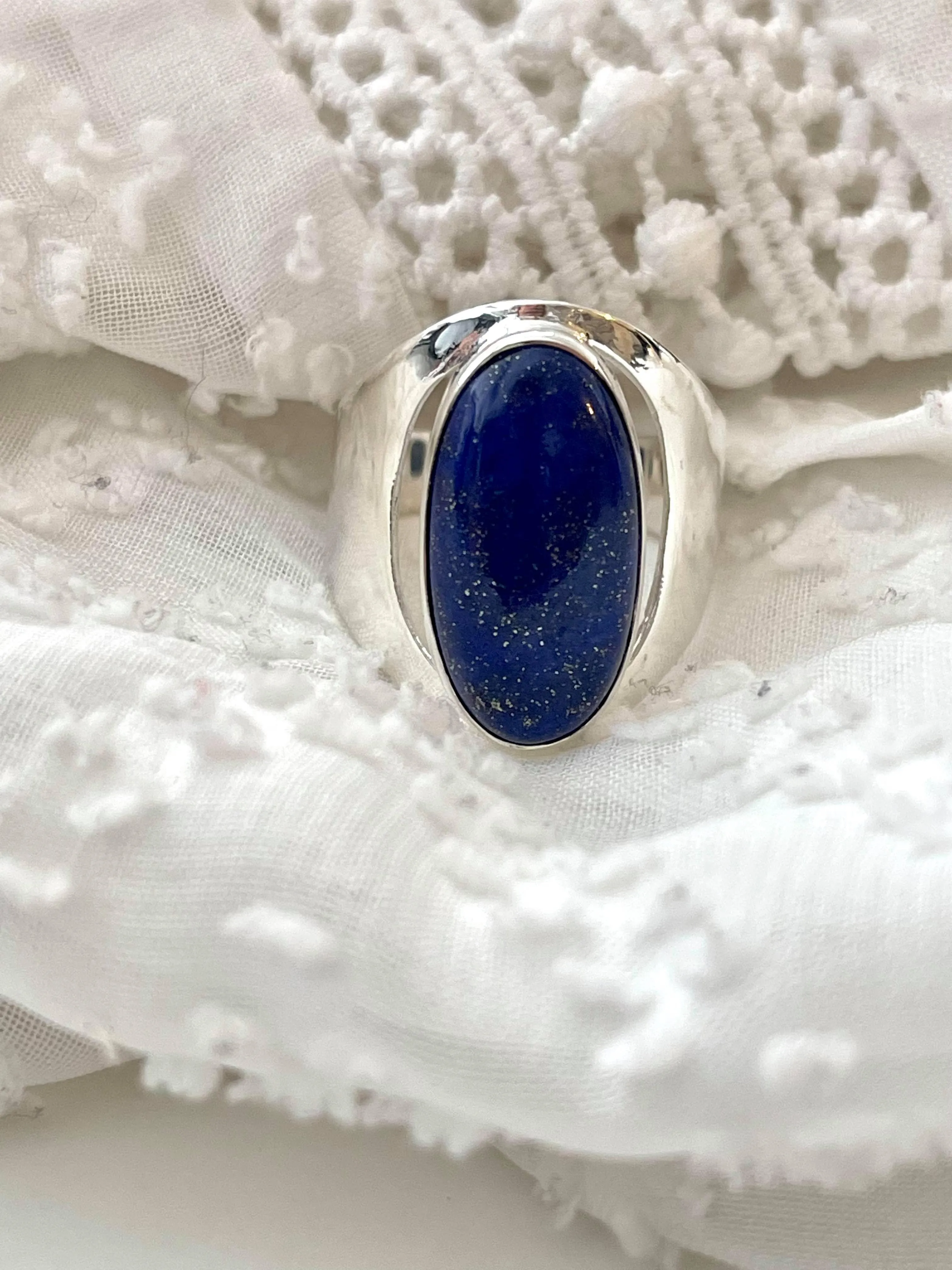 Earth Stone Lapis Lazuli Ring