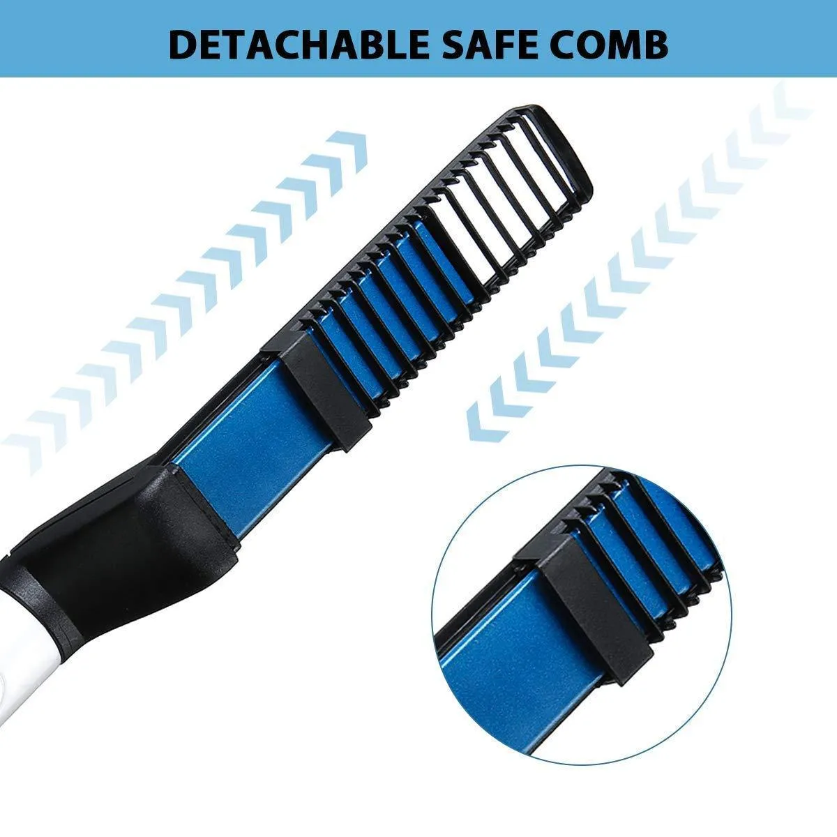 Electric Beard Straightener for Men - Professional Quick Styling Comb for Frizz-Free Beard