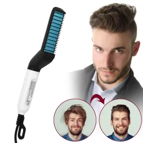 Electric Beard Straightener for Men - Professional Quick Styling Comb for Frizz-Free Beard