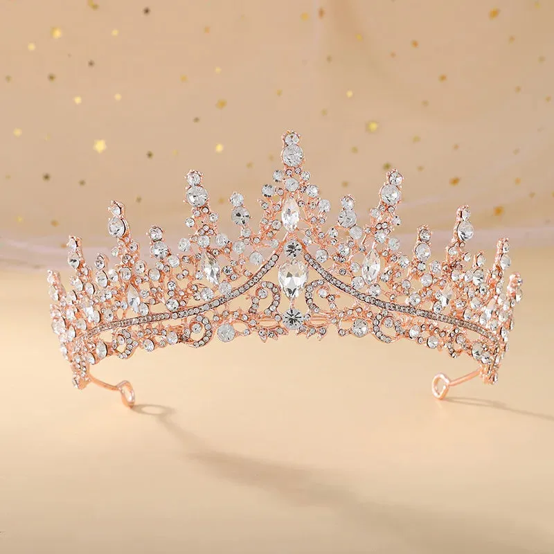 Elegant Crystal Tiaras Wedding Party Prom Birthday Hair Accessory