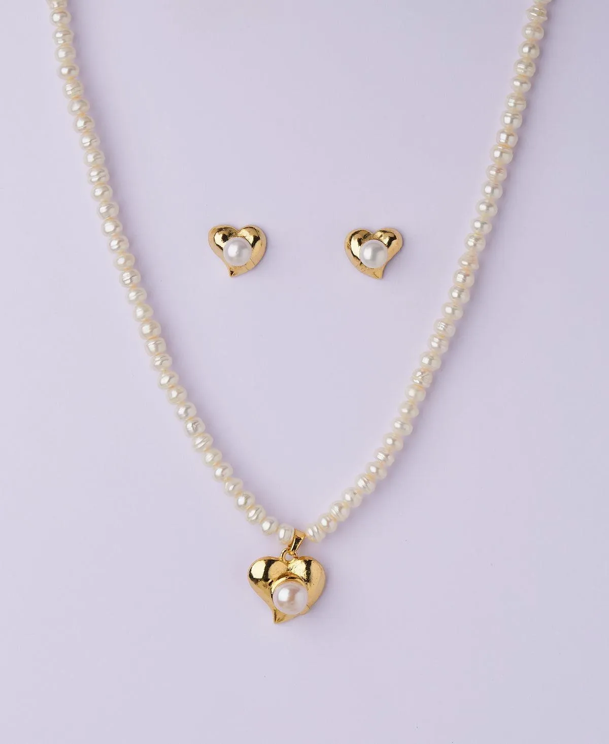 Elegant Real Pearl Necklace Set