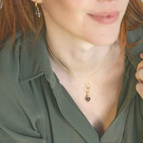 ella drop necklace with tourmilated quartz