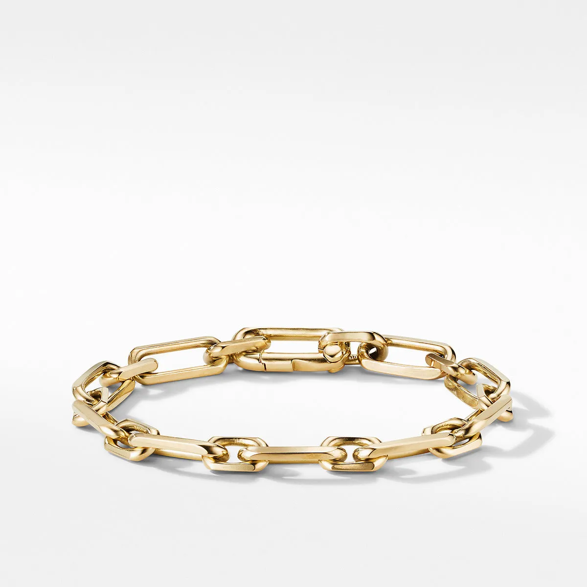 Elongated Open Link Chain Bracelet in 18K Yellow Gold