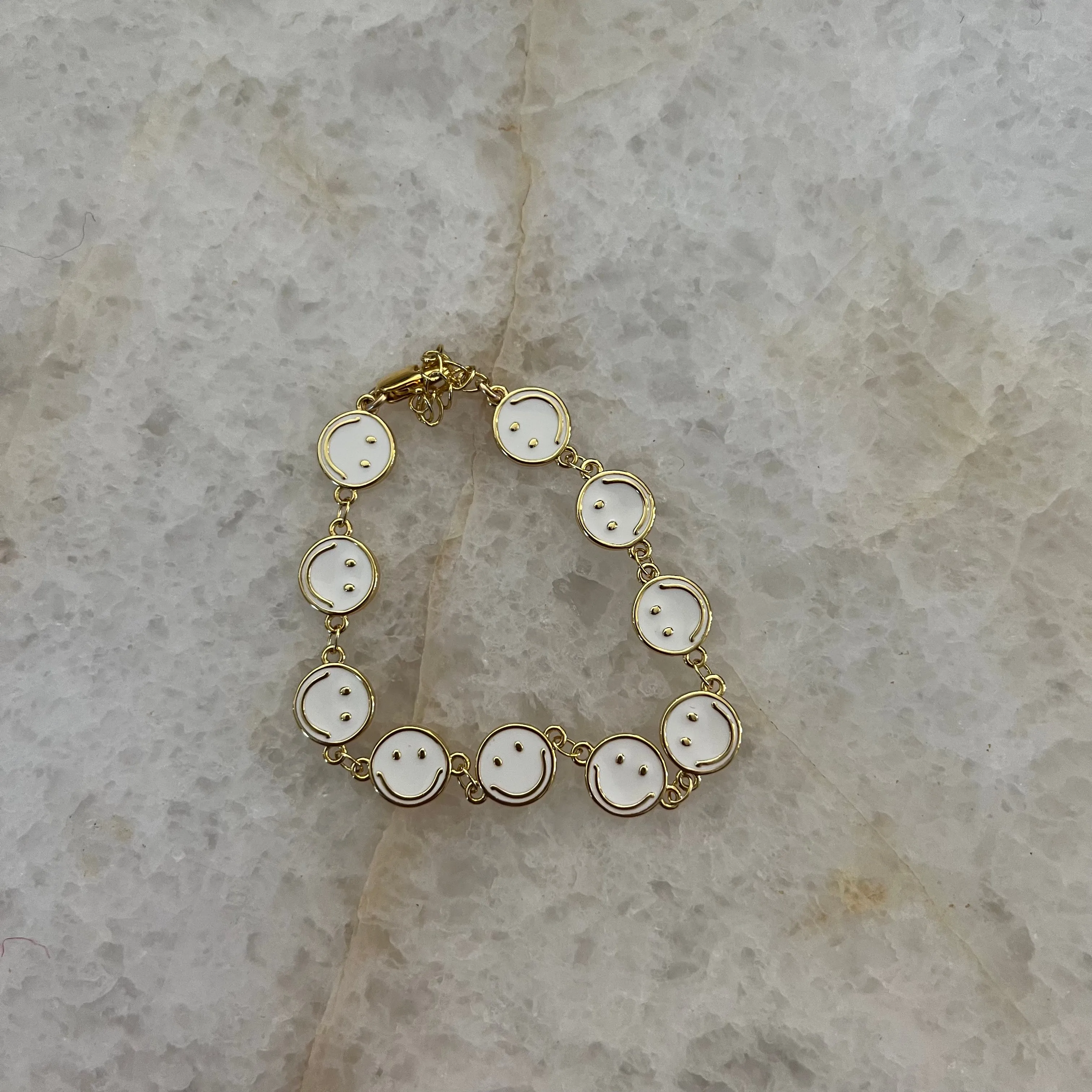Enamel Smiley Bracelet