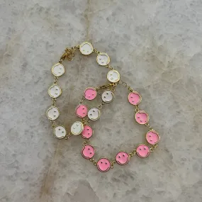 Enamel Smiley Bracelet