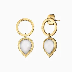 Engelsrufer Silver Pure Moondrop With Moonstone Ear Studs
