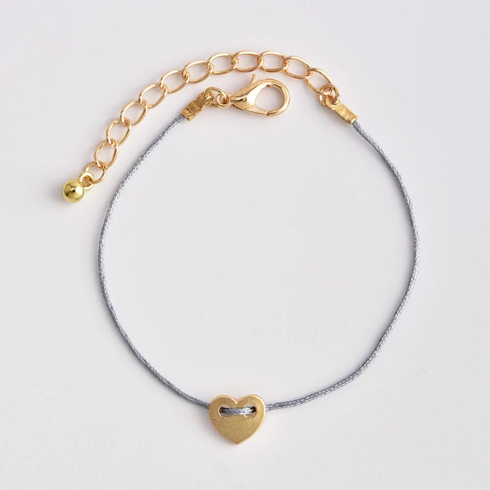 European American And Korean Sweet Style Popular Fashion New Fully Jeweled Loving Heart Peach Heart Multi-layer Women's Bracelet Combination Set