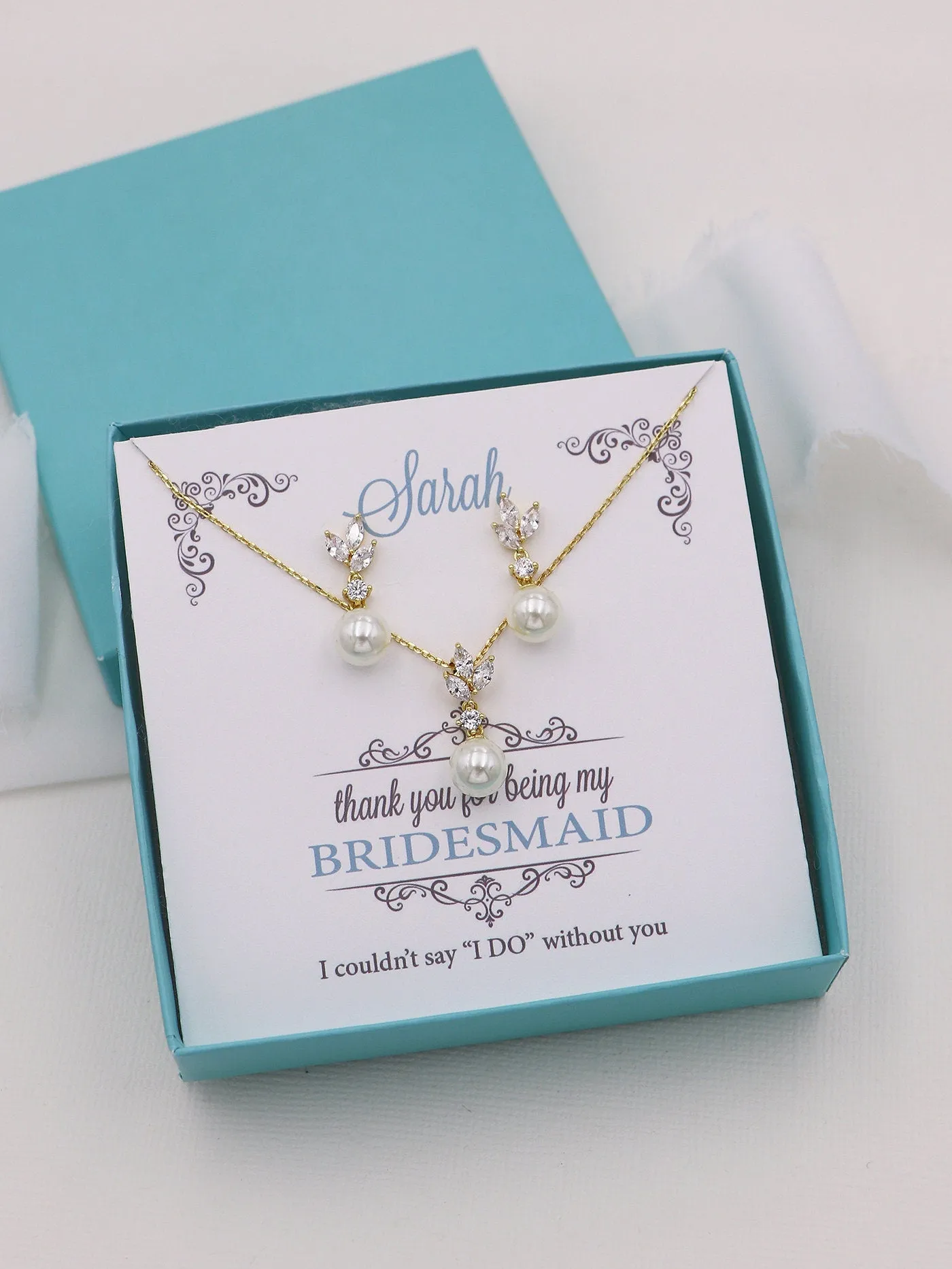 Eve Pearl CZ Jewelry Set