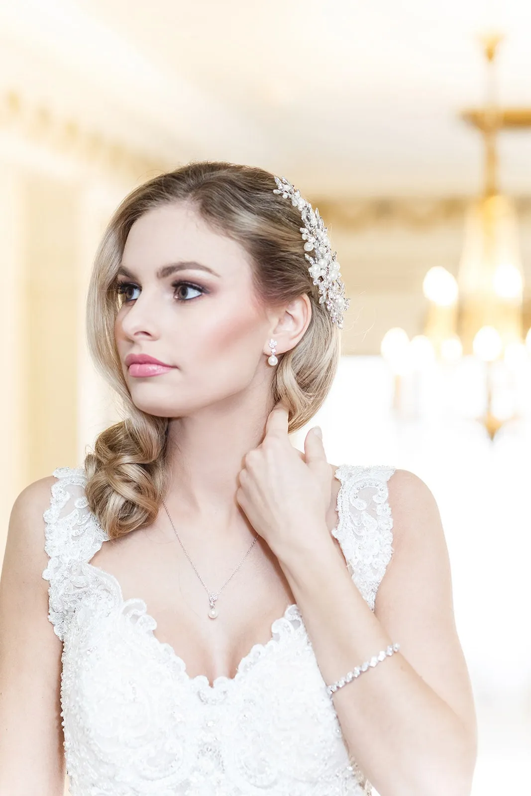 Eve Pearl CZ Jewelry Set